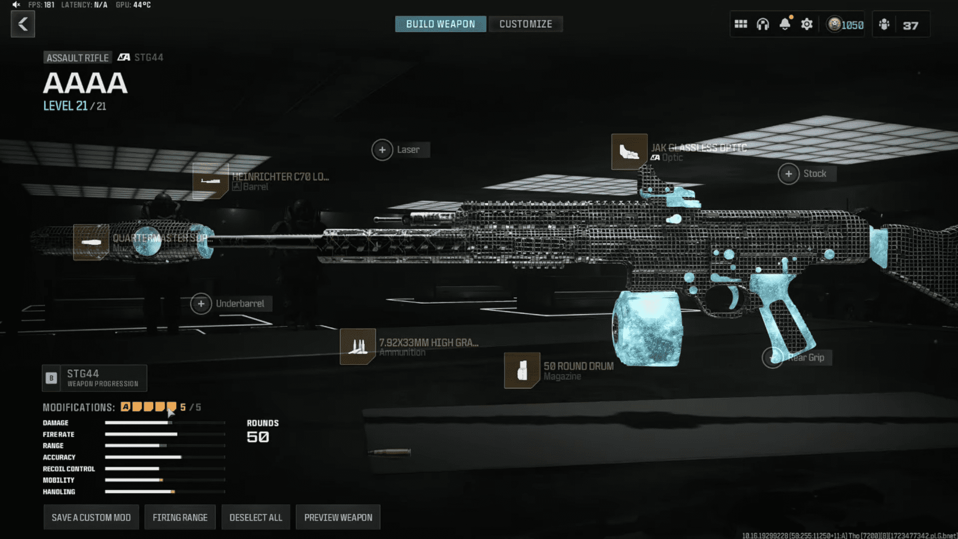 STG44 weapon build